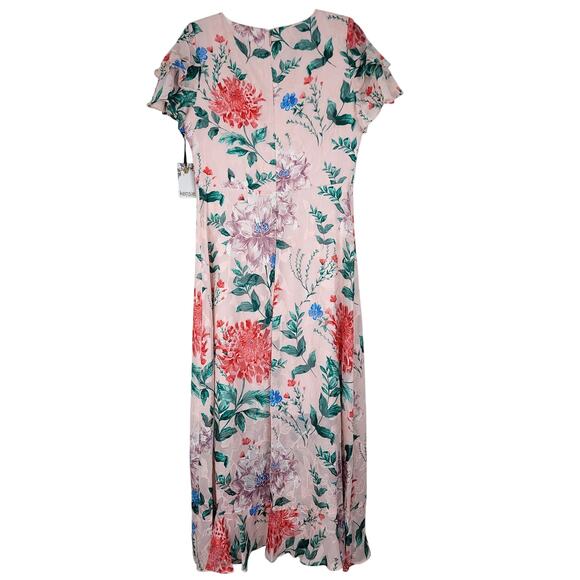 Kensie Floral High-Low Maxi Dress in Blush Size 10, NWT - Picture 3 of 14